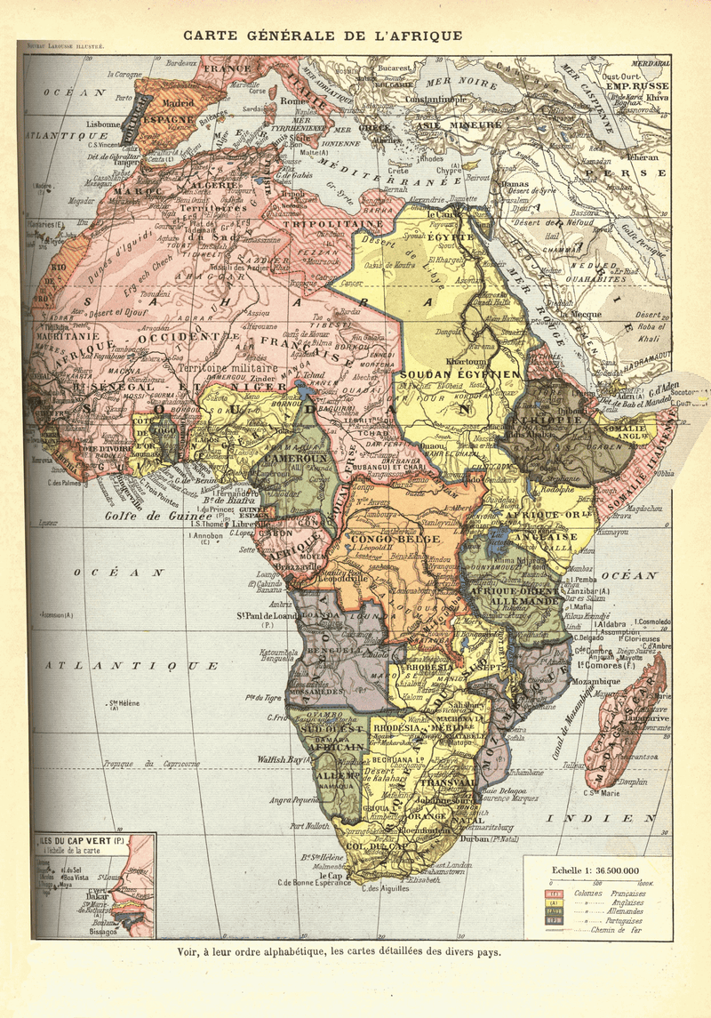 Illustration for article titled A Map Of Colonial Africa Just Before The Outbreak Of World War I